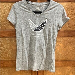 Puma Gray V-Neck Short Sleeve Tee